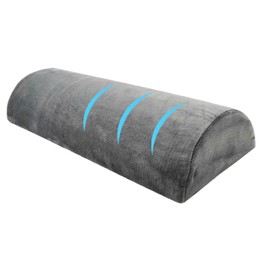 YmKs YIMANKESHI Half Moon Pillow, Bolster Pillow for Legs Lower Back and Head Lumbar Support Pillow, Under Knee Pillow for Sleeping on Back - Machine Washable Cover (Grey)