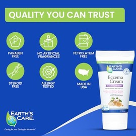 Earth's Care- “Earth's Care Eczema Cream Crema de eccema natural para adultos y niños Tratamiento de eccema de avena coloidal