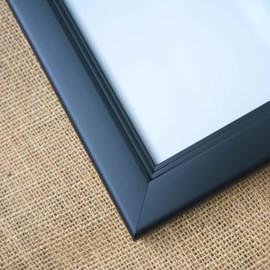 13x45 Frame Black Picture Frame - Complete Modern Photo Frame Includes UV Acrylic Shatter Guard Front, Acid Free Foam Backing Board, Hanging Hardware Wood Wall Frames for Family Photos - no Mat
