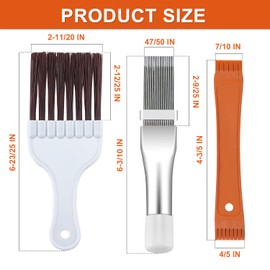 Cenipar Fcr6 Air Conditioner Fin Comb Set 4PCS AC Fin Comb Straightener Include FCR6 Fin Comb,Metal Radiator Fin Comb and 2 Pack Condenser Fin Comb Brush HVAC Fin Comb for Air Conditioner