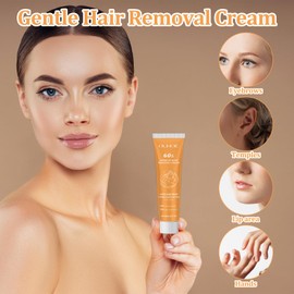 3 Facial Hair Remover Cream for Women Hair Removal Cream Face with 1 Hair Removal Scraper Gentle and Non-Irritating,Suitable for Face Arms Legs Armpits and Hair Removal