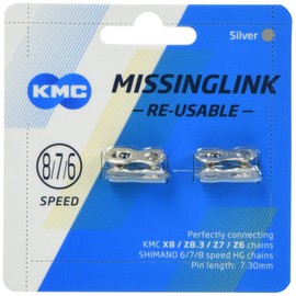 KMC-CL573R KMC-CL573RNP2N MISING LINK SILVER, 2 PAIRS, MISING LINK FOR 6SPEED, 7SPEED, 8SPEED, MEDIUM