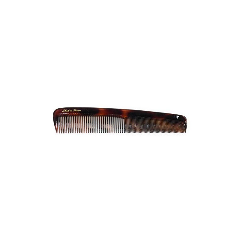 Havana Amber Cellulose Acetate Comb 19.5 cm Made in France