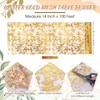Oudain Gold Table Runner 14 Inch Wide Sequin Glitter Table