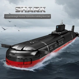 Reobrix Nuclear Submarine Building Sets for Adults, Typhoon-Class Nuclear Submarine Model Kit, History Collectible Decor, Military Toy Gift for Men and Boys Aged 14+