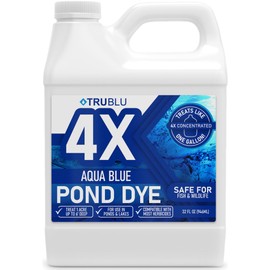 TruBlu Concentrated Pond Dye, Aqua Blue (1qt) - Concentrated Colorant Shades Water for Temperature Control - Safe for Swimming and Wildlife - Professional Strength…