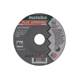 Metabo 6-inch Plus Aluminum Grinding Wheel | Type 27 | 6" x 1/4" x 7/8" | A36M | Aluminum Oxide | Non-Clogging in Aluminum | Aluminum | US616754000