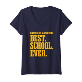 Womens San Diego Vaqueros Best Ever HS V-Neck T-Shirt