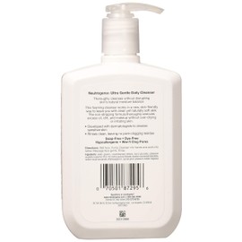 Neutrogena Ultra Gentle Daily Facial Cleanser for Sensitive Skin, Oil-Free, Soap-Free, Hypoallergenic & Non-Comedogenic Foaming Face Wash, 12 fl. oz (Pack of 2)