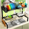 YKLSLH 4 Baskets Over The Sink Dish Drying Rack, Extendable