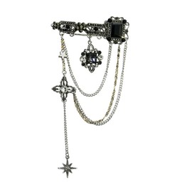 DIIOOMIEEU Stylish Vintage Jewellery Brooch for Men Women Chain Pin Suit Jackets Aesthetic Decoration for Men Women