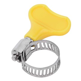 Abrazadera de manguera, abrazadera de manguera de acero inoxidable de 10 piezas con clips de tubo de tubo de mango de plástico(16-25mm)