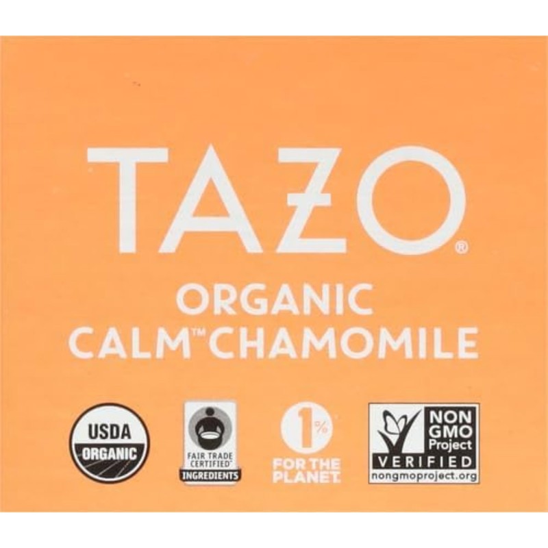 TAZO Calm Chamomile Herbal Tea Bags, Caffeine Free Blend, 16