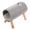 Cat Tunnel Bed Elevated Wooden Legs Cat Tunnel Soft Felt