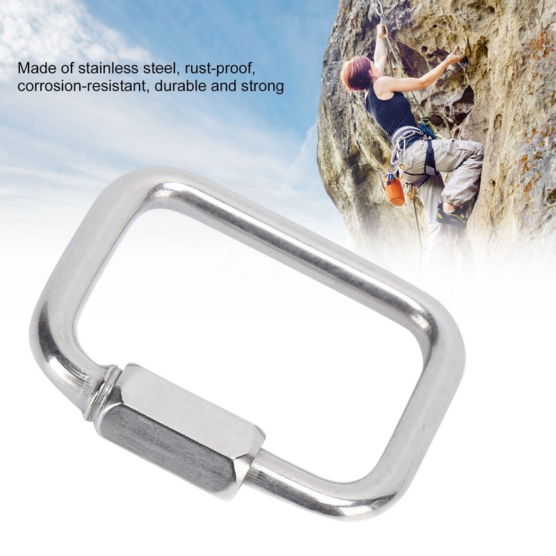 Chain Link Stainless Steel 4‑Corner Multifunctional Connection Buckle for Outdoor