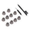 10pcs Black Silicone Double Layer Closed Domes Ear Tips with