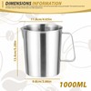 WANDGU 1 Litre Stainless Steel Measuring Jug: Milk Jug Made