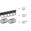 24 Pack Black Shower Curtain Rings Rustproof Metal Shower Hooks
