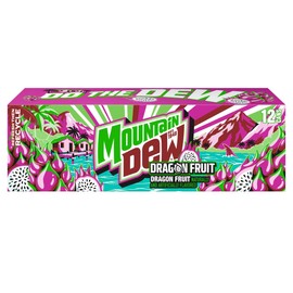 Mountain Dew Dragon Fruit 12-12 FL OZ. Cans
