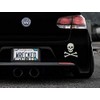 Bumper Car Stickers Skull & Crossbones, Chrome