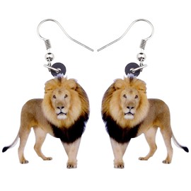 DUOWEI Cute Tiger Earrings Acrylic Schleich Animals Jewellery Gifts for Women Girls Double Sided, Acrylic, No Gemstone