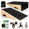 Squat Wedge Block, 2 Pcs Non-Slip Wooden Squat Wedge for