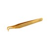 Titanium Gold Diamond Grip Tweezers 5.50” Curved | 0.71 oz