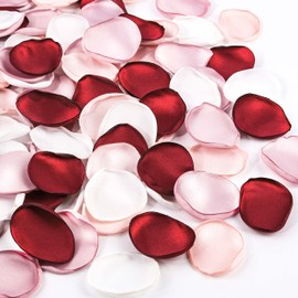 Der Rose 300pcs Artificial Flowers Silk Rose Petals Flower Girl Scatter Petals for Wedding Aisle Centerpieces Table Confetti Party Favors Home Decoration