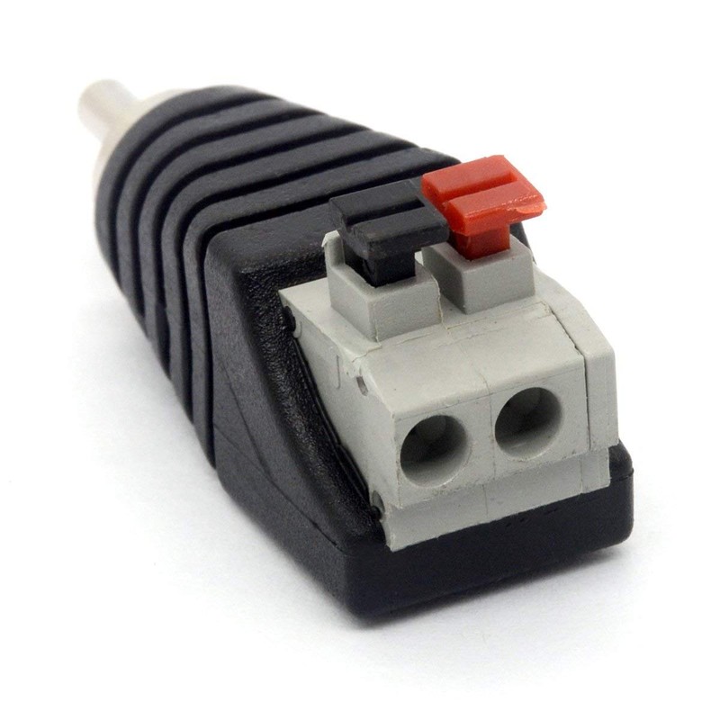 Speaker Phono RCA Male Plug to AV 2 Screw Terminal