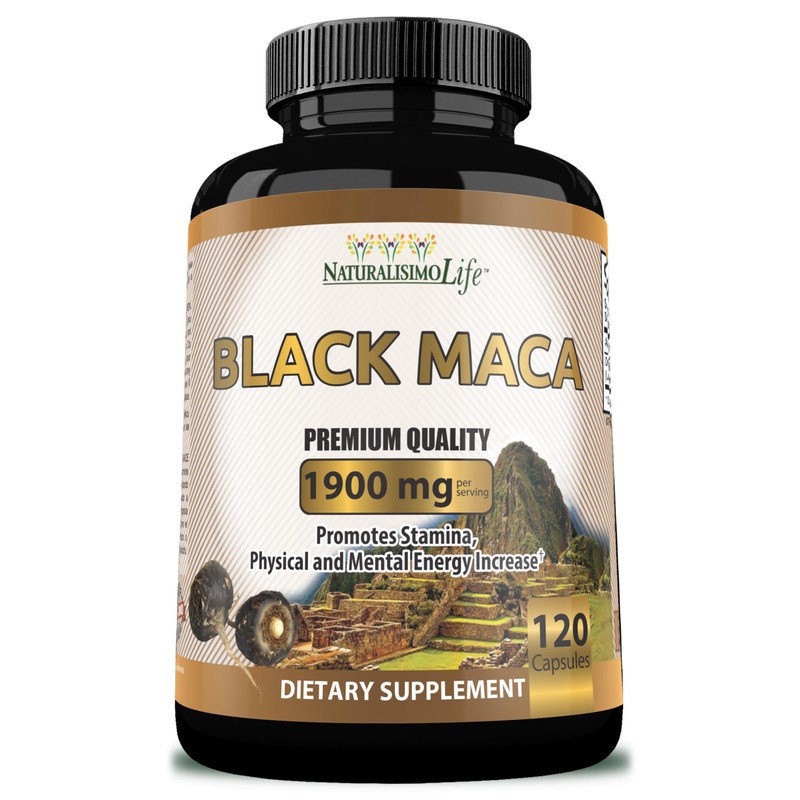 Organic Black Maca 1,900 mg per Serving Natural Energy Booster