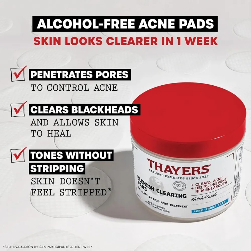 Thayers Almohadillas Exfoliantes Anti Imperfecciones 60pz Grasa Día/noche