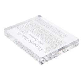 DOITOOL Transparent Periodic Table of Elements Decoration Elegant High School Classroom Supplies for Learning Compact Display for Libraries and Offices