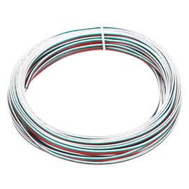 MECCANIXITY 28 Gauge 3 Conductor Electrical Wire Tinned Copper Cable 66FT Flexible Stranded Hook-up Wire for LED Strips Lamps Residential Wiring Car Circuit