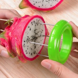Fruit Kiwi Cutter Peeler Slicer Kitchen Gadgets Tools for Pitaya Green Portable and Useful Green