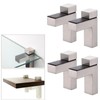 AWEN 4pcs Solid Metal Adjustable Wood/Glass Shelf Bracket Wall Mount,