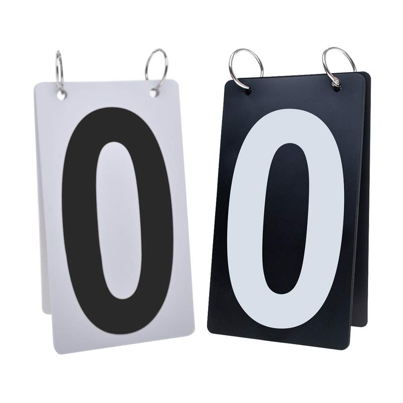 TOPTIE 2 Sets Tennis Score Keeper Visible 0-9 Double Sides