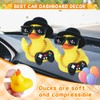 Funny Mini Rubber Ducks with Fleece Flat Cap, Gold Necklace,