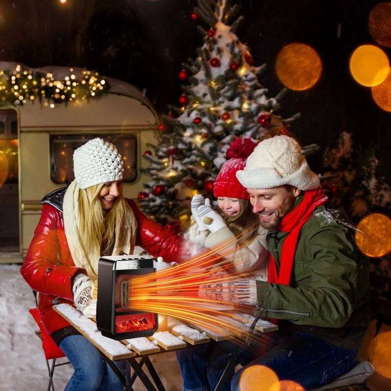 Portable Space Heater for Indoor Electric Flame Heaters PTC Fast