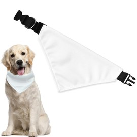 Dog Bandanas, Headscarves for Dogs, Pet Triangle Scarf, Neck Triangles Dog Bandanas, Adjustable Pet Neckerchief, for Large Dogs and Cats and Large Dogs Cats Pet, XL, White