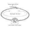 Aroncent Women's 925 Silver Link Bracelet Bangle Link Bracelet Partner