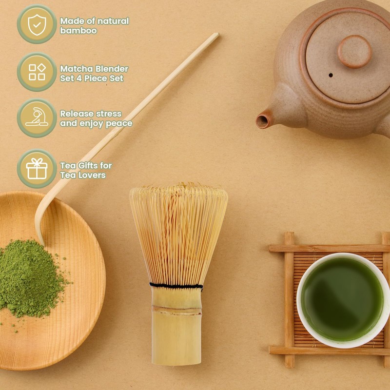 Matcha Whisk Set, Matcha Whisk and Bowl with Pouring Spout,