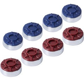 GSE 2-5/16" (58 mm) Shuffleboard Pucks Set of 8 for Shuffleboard Table Accessories(Chrome, 2-5/16")
