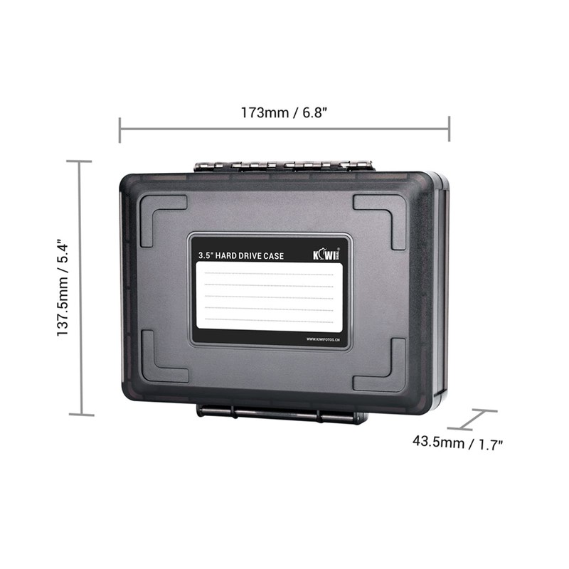 JJC 3.5 inch External Hard Drive Disk Case Portable Carrying