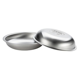 PEDAY 18/8 Stainless Steel Cat Bowls, Whisker Friendly, Human Grade, Dishwasher Safe, Easy to Clean, Pack of 2, Each Holds 2.3 Cup