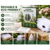 2-Pack White PE Garden Netting with Drawstring, Protective Mesh Covers