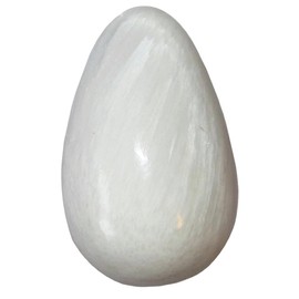 Satin Crystals Scolecite Egg Celestial White Silk Angel 2.25-2.5 inch