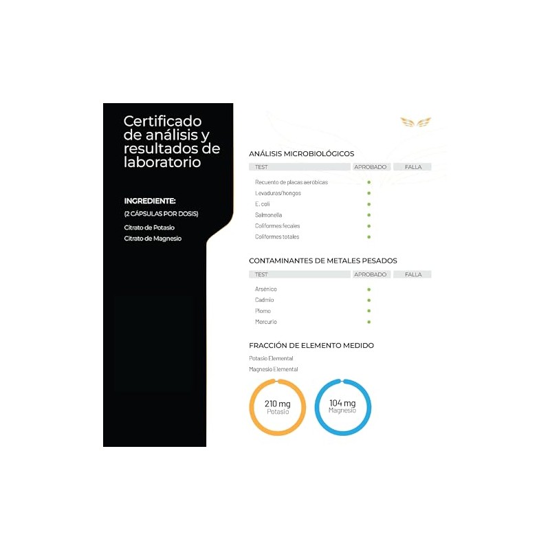 ETERNAL NUTRITION Ultra Pure: Citrato de Magnesio y Potasio (200