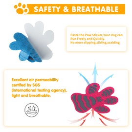Multicolor Dog Paw Pads - Anti Slip Toe Grips for Senior Dogs, Whole Paws Protection on Hot Pavement - 40Pcs XXXL
