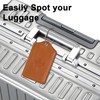 3 Pack Luggage Tags,Anyos Premium PU Travel Bag Labels Suitcase