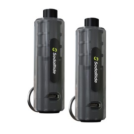 SodaRide Window Breaker Seatbelt Cutter with Flashlight,2 in 1 Car Escape Tool Key Chain,Safe Hammer Glass Breaker Under Water,2 Pack Black